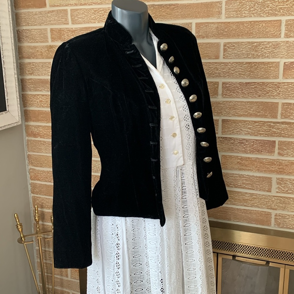 Vintage Lucia Lukken Velvet Blazer with Western Style Buttons